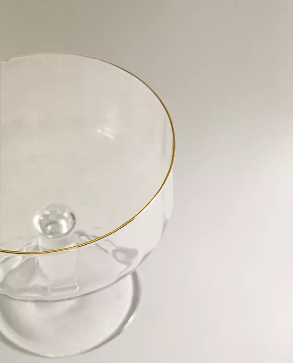 ZARA HOME БОКАЛ С РЕЛЬЕФНЫМ УЗОРОМ И ЗОЛОТИСТОЙ КРОМКОЙ, ЗОЛОТИСТЫЙ