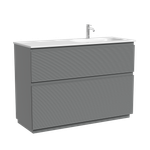 Тумба напольная SANCOS Folk Floor правая 1190х445х850, c двумя ящиками оснащенными доводчиками, Ergraut soft, арт.FL120FRES