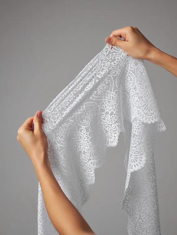 03-251 Кружево эластичное 22 см, белый