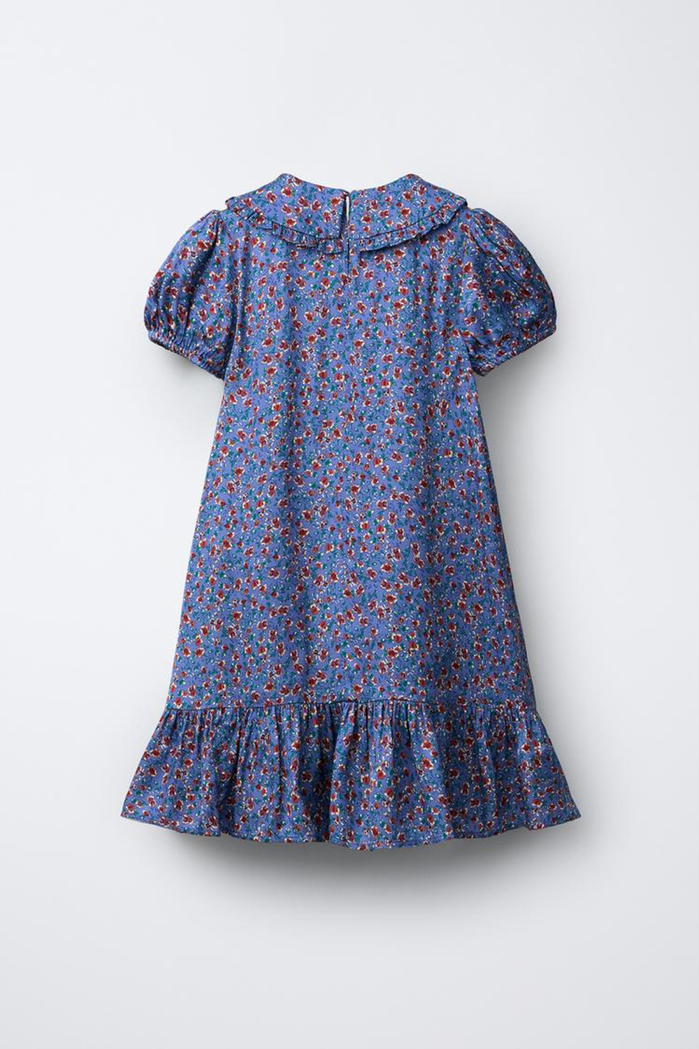 ZARA ПЛАТЬЕ С ЦВЕТОЧНЫМ ПРИНТОМ, СИНИЙ