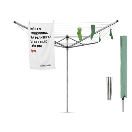 Сушилка Brabantia Lift-O-Matic серебро 50м