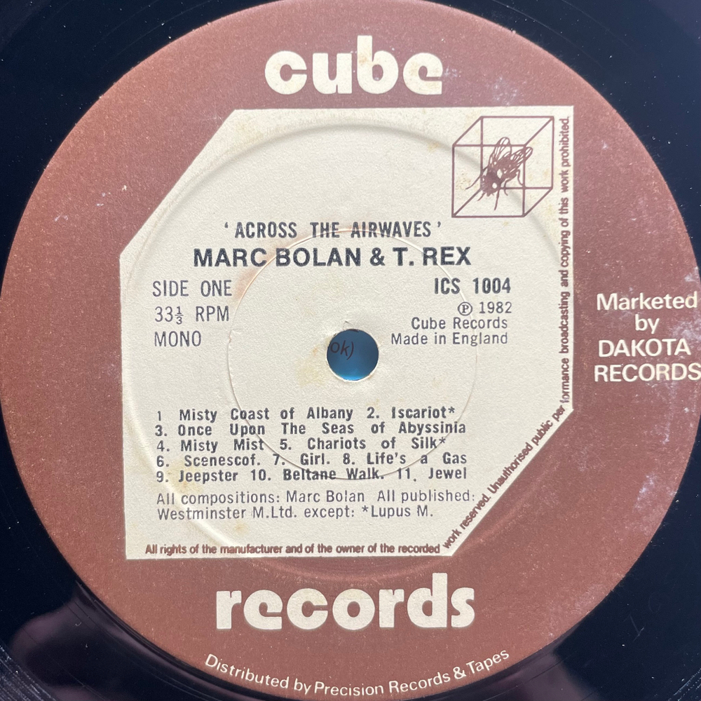 Marc Bolan And T. Rex ‎– Across The Airwaves (Англия 1982г.)