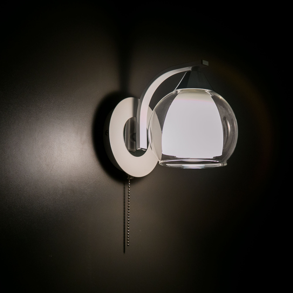 Citilux Кристи CL152310 Бра с выключателем Белое Хром