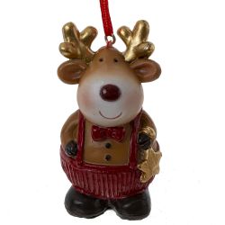 GAEM Фигурка декоративная подвесная "Олень", L5 W3,5 H7,5 см, 4в.