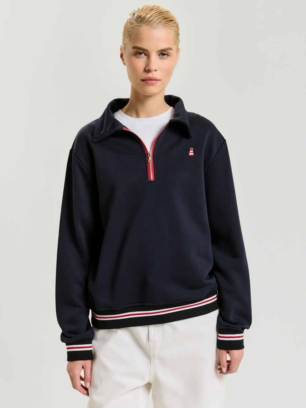 Толстовка Kefirmaykifer Half Zip темно-синяя
