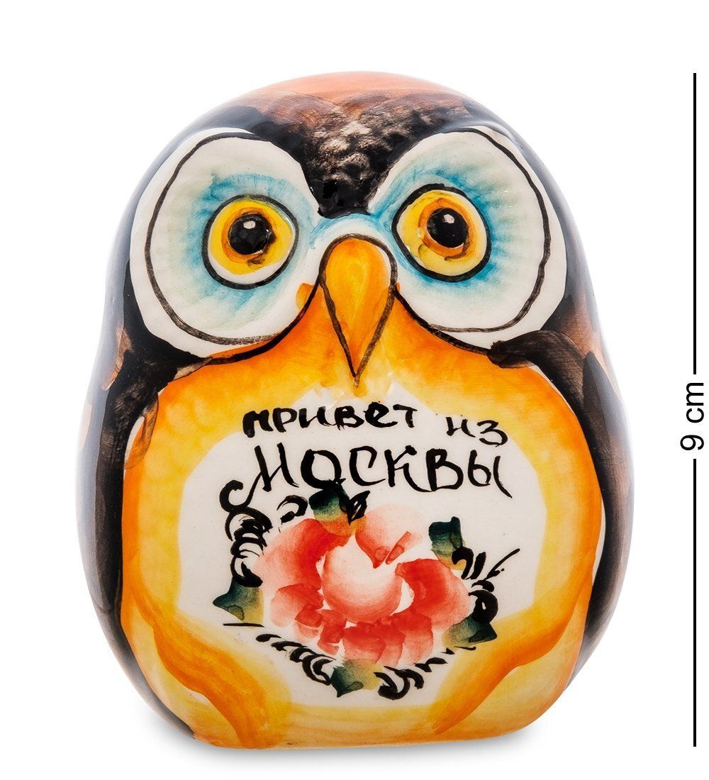 ГЛ- 376 Фигурка «Сова-Софья» цв. (Гжельский фарфор)