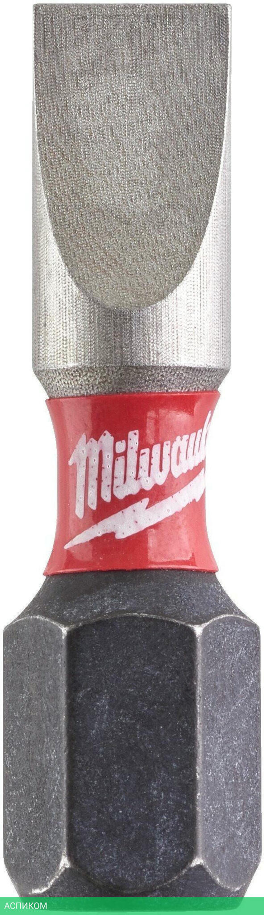 Бита Milwaukee Shockwave SL0.8x5.5 25мм 2шт (4932430902)
