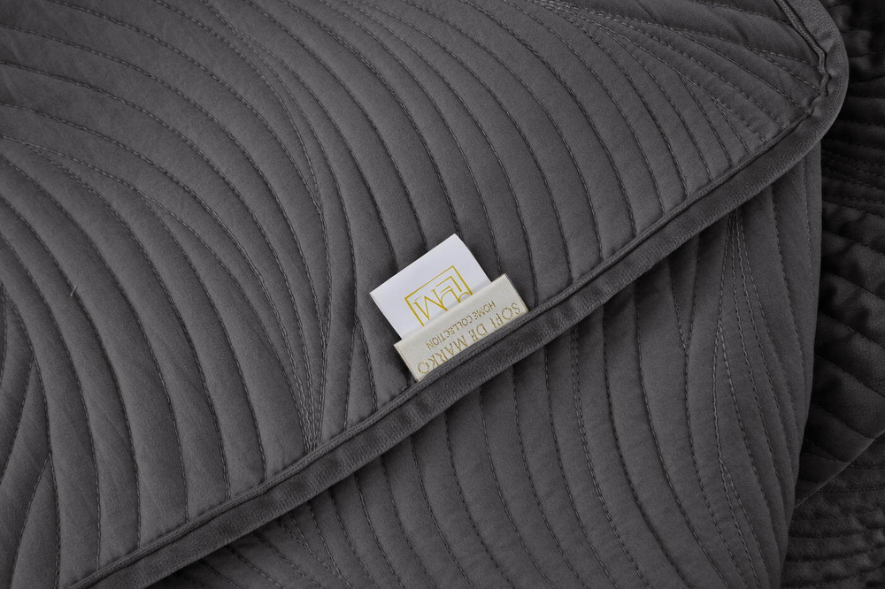 Покрывало 240х260 и 2 наволочки 50x70 Sofi De MarkO Жизель антрацит