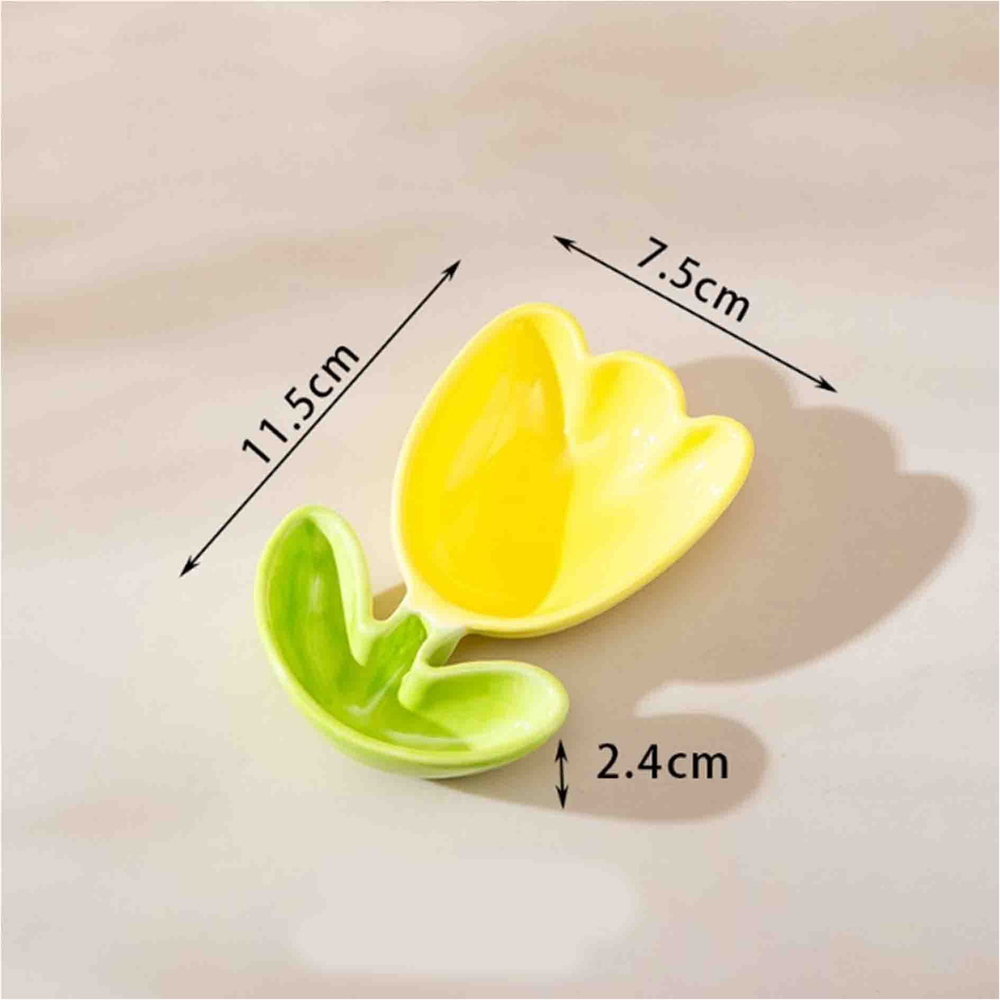 Соусница тюльпан (жёлтый)