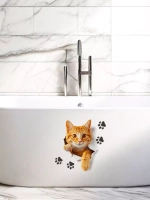 Наклейка с котиком интерьерная