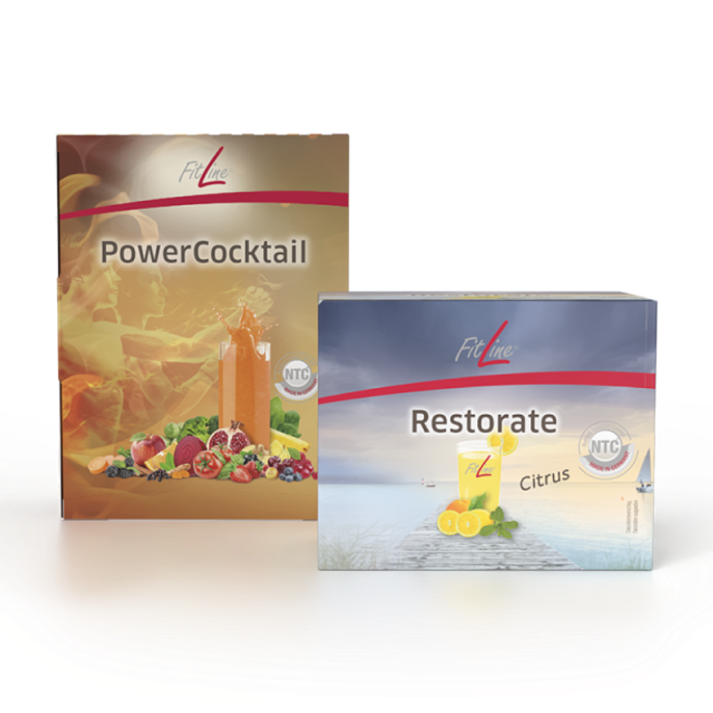 FitLine ( ФитЛайн) Оптимальный Сет (PowerCocktail, Restorate Citrus) набор