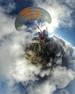 Параглайдинг с горы Адрасан на высоте 1000 м