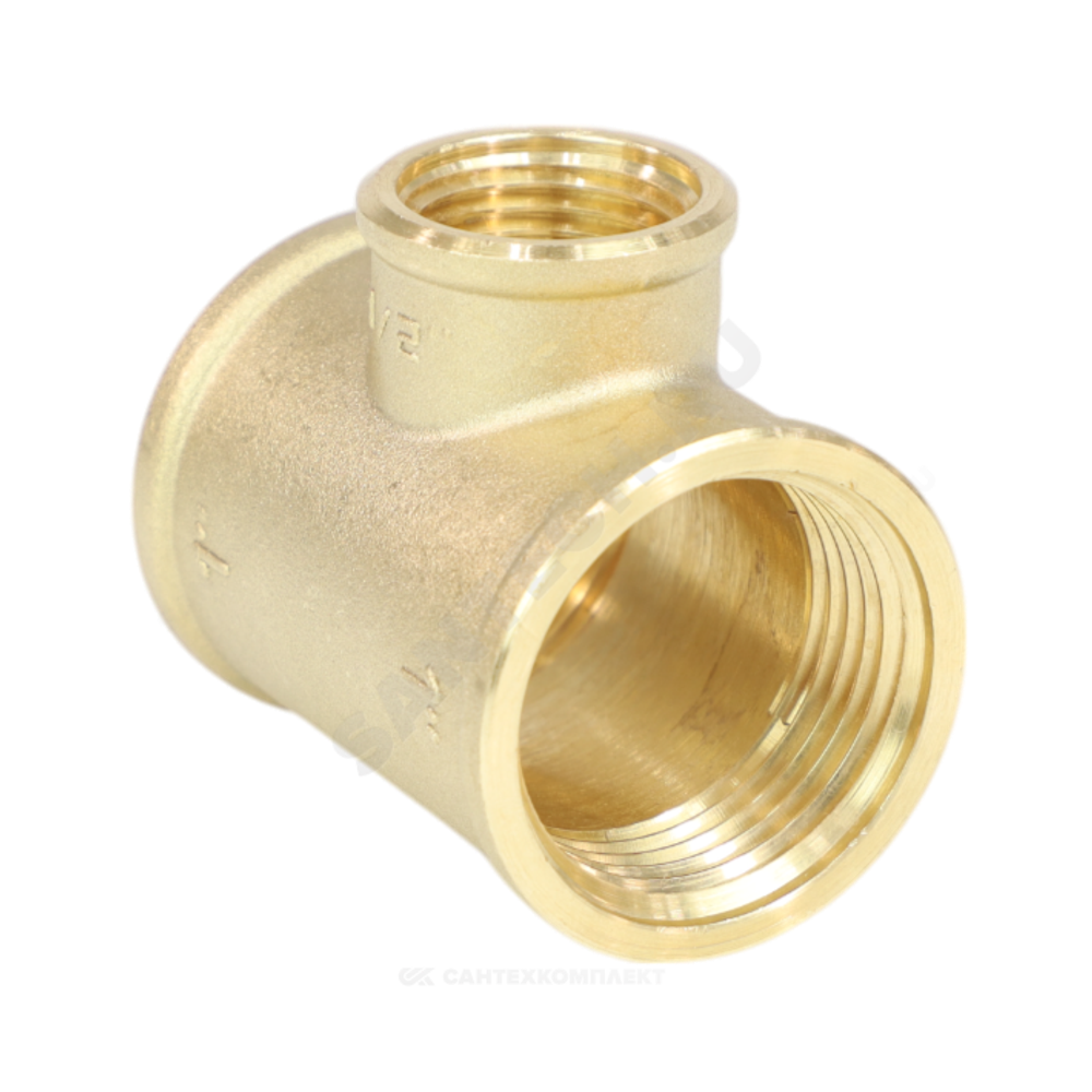 Тройник латунь переходной Ду 20х15х20 (3/4"х1/2"х3/4") ВР LD LD.65.523.20x15x20