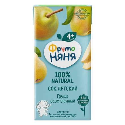 Сок Фруто Няня груша осветленный 0,5 л