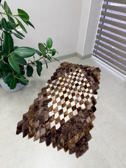 Покрывало меховое ковер из шкуры овчины