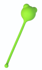 Зеленый силиконовый вагинальный шарик A-Toys с ушками (Цвет: зеленый)