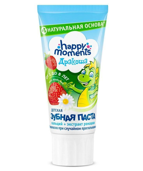 Зубная паста Дракоша детская «Клубника» 60 мл (с 1 года)