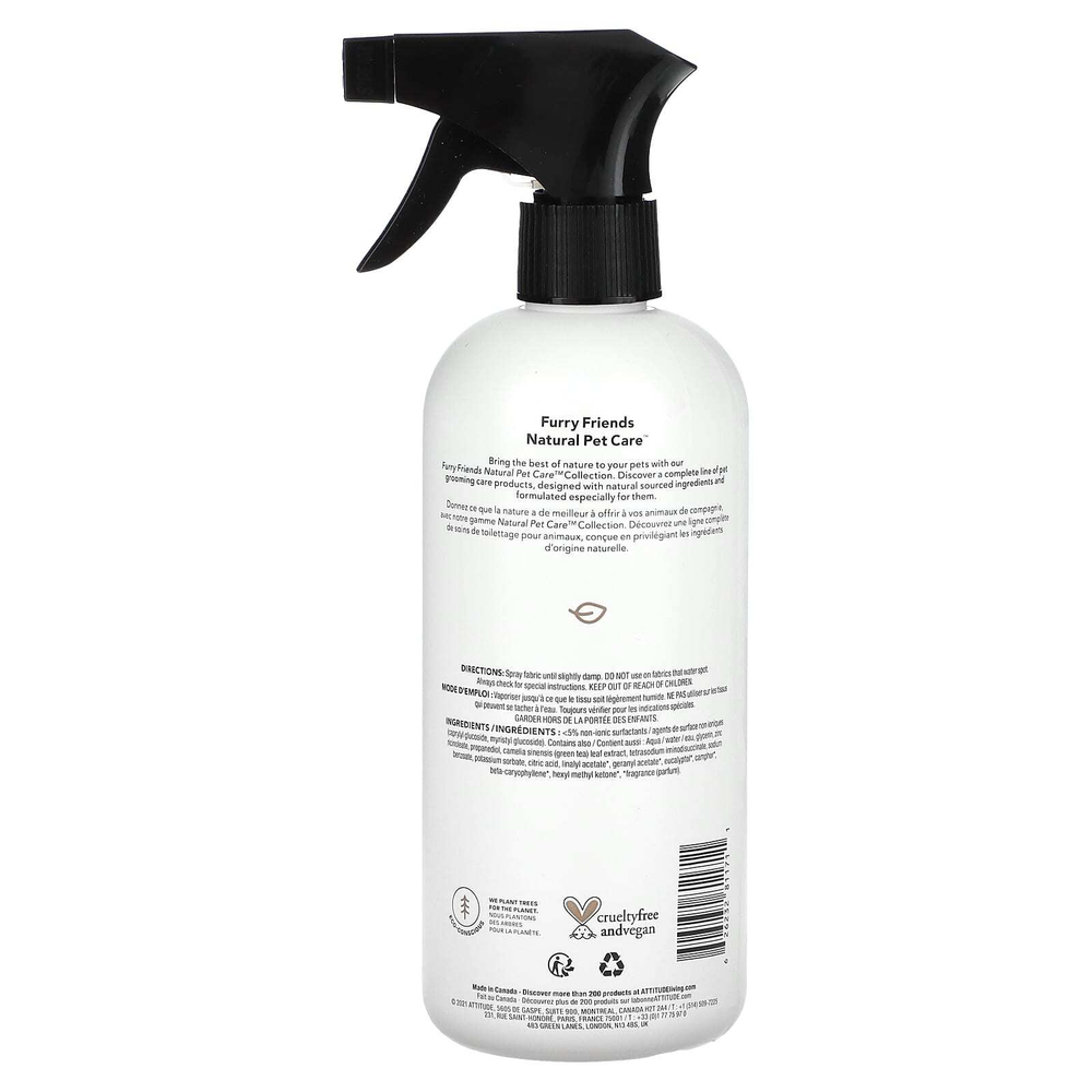 ATTITUDE, Furry Friends, Natural Pet Care, освежитель тканей, лаванда, 473 мл (16 жидк. унц.)