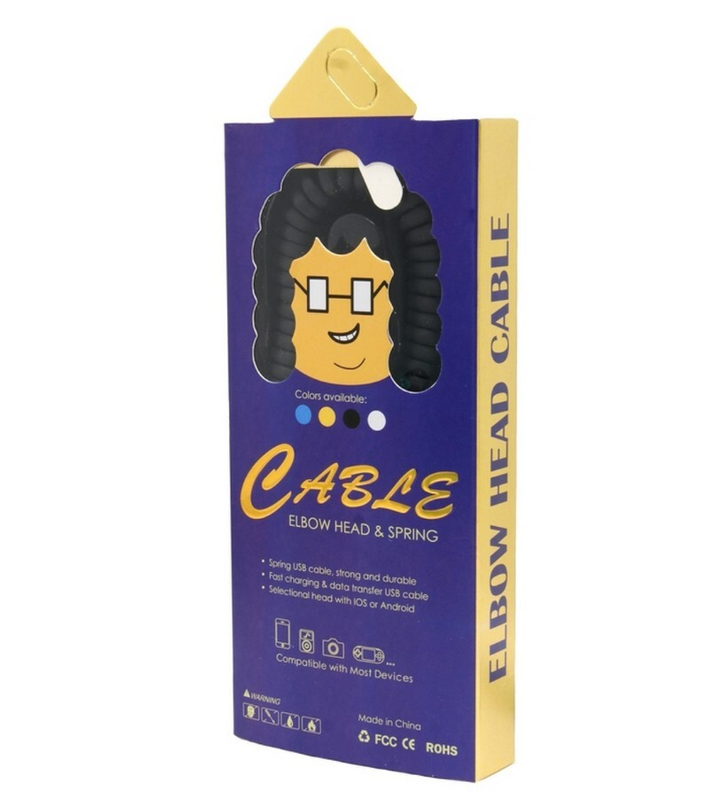 Кабель USB - TypeC Spring L (черный) 1.5м