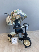 Велосипед С МУЗЫКАЛЬНОЙ ПАНЕЛЬЮ 3-х колесный (колеса EVA, 4р. сиг, 3 мелодии) милитари Арт. ВДН5М/3