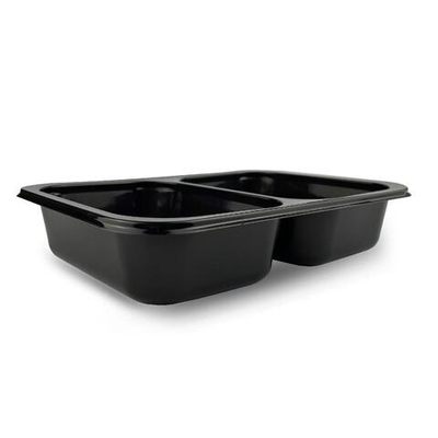 Лоток двухсекционный 187*137*37 мм. под запайку, черный (320шт) 0036_00072