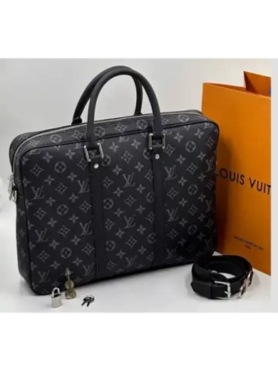 Сумка мужская экокожаная для документов и ноутбука с ручками