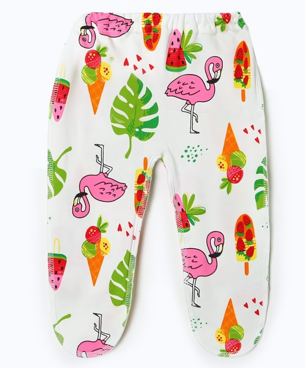 Ползунки детские цвет белый/фламинго, рост 74 см (Тошка)
