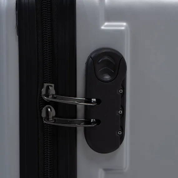 Чемодан маленький 24&quot; кодовый замок, цвет серебряный