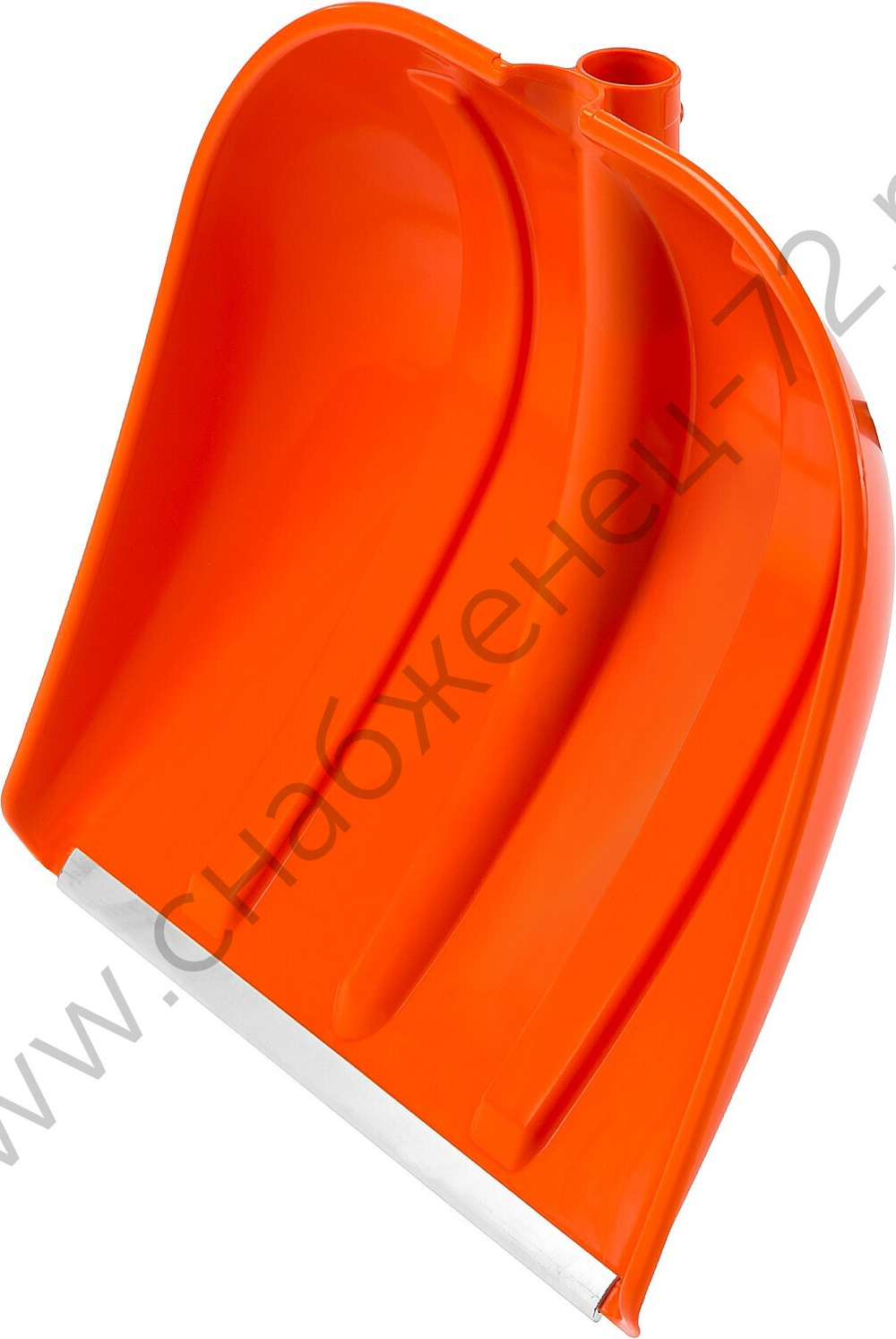 СИБИН ЛП-410, ширина 410 мм, пластиковая, с алюминиевой планкой, без черенка, снеговая лопата (421834)