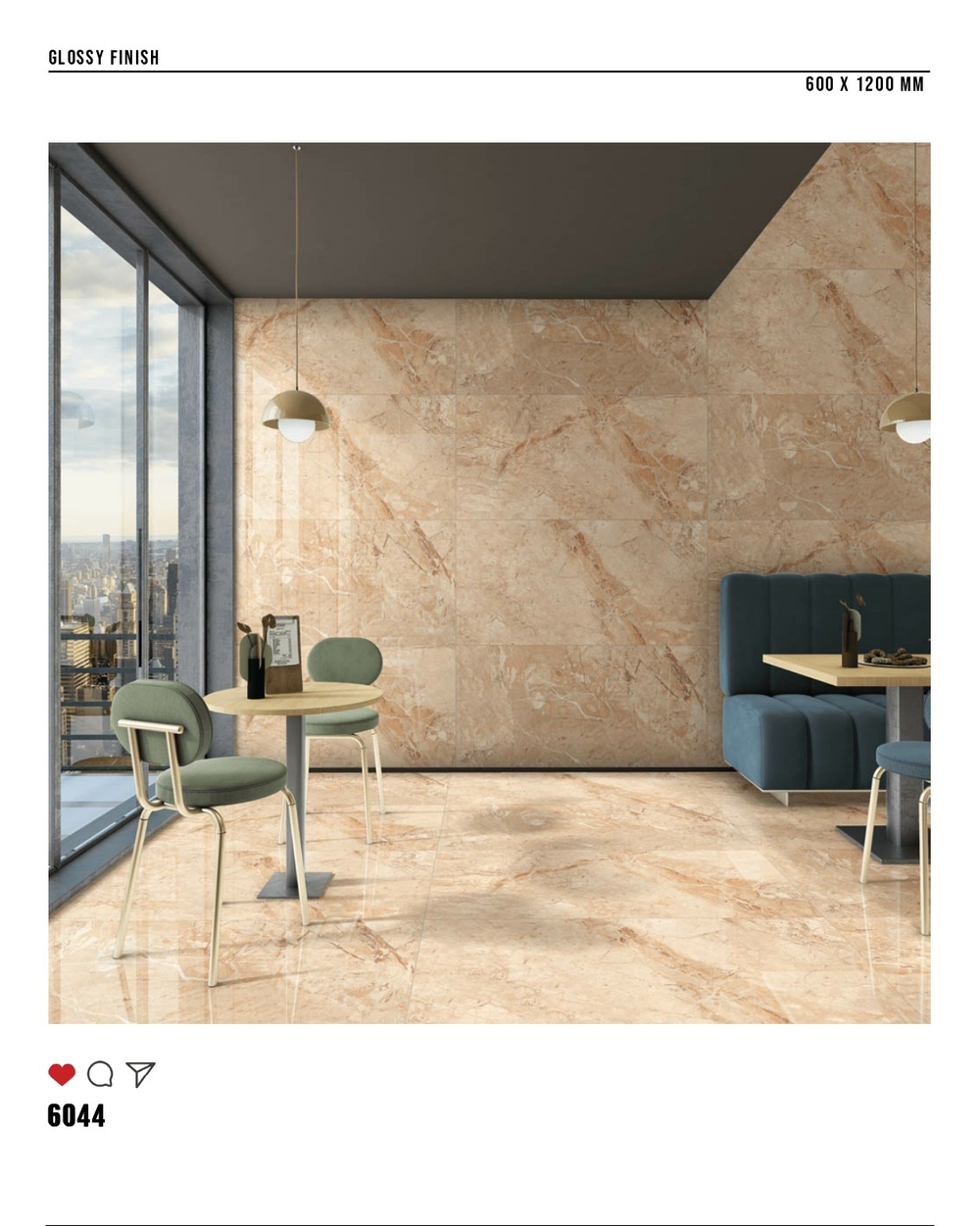 Керамогранит glossy №1 60х120, 6044
