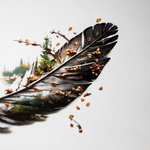 Урна для праха "Реквием L" с печатью Перо