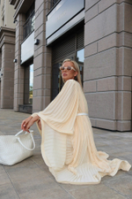 Платье плиссированное с воланами