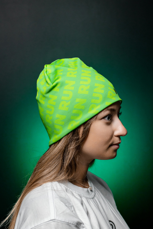 Шапка Running (бег зеленая)