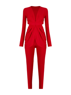 Комбинезон с открытой спиной из бифлекса