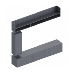 Квинта Гостиная 2,0 м*С Темно-серый лофт / Силк Титан