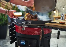 Керамический гриль Big Joe Konnected Joe, 61 см (красный), с ножками и столиками