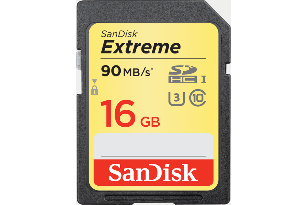 Карта памяти SanDisk SDHC Extreme Pro Class 10 UHS-I U3 (90/40MB/s) 16GB
