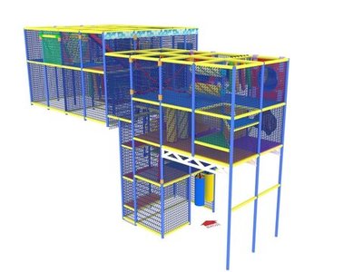 Детский игровой лабиринт «Океан» 70,81 м² (7,3*9,7*5,9 м)