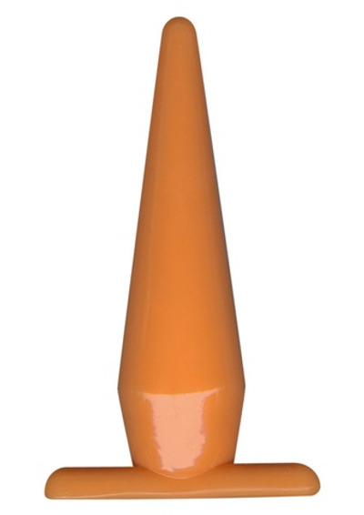 Оранжевая анальная пробка Funky - 10,5 см.