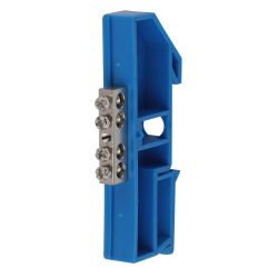 Шина ЭРА NO-222-83-1 N ноль на DIN-изоляторе ШНИ-6х9-4 никелированная Д-Синий | Шины N, PE, PEN