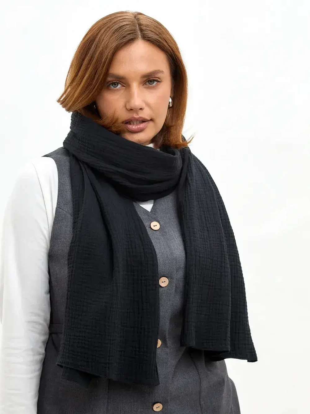 Шарф палантин из муслина