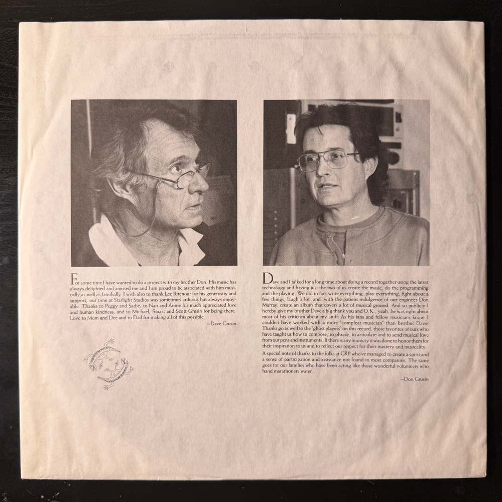 Dave Grusin And Don Grusin ‎– Sticks And Stones (Швейцария 1988г.)