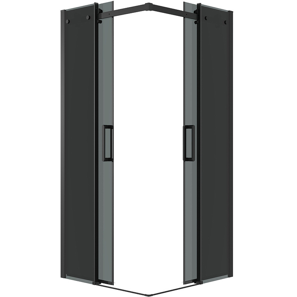 Душевой уголок Grossman Classic 80х80 300.K33.04.8080.21.10 профиль Черный матовый стекло тонированное