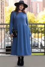 Платье трикотажное Твоя осень (синее) П14443-25М LT Collection