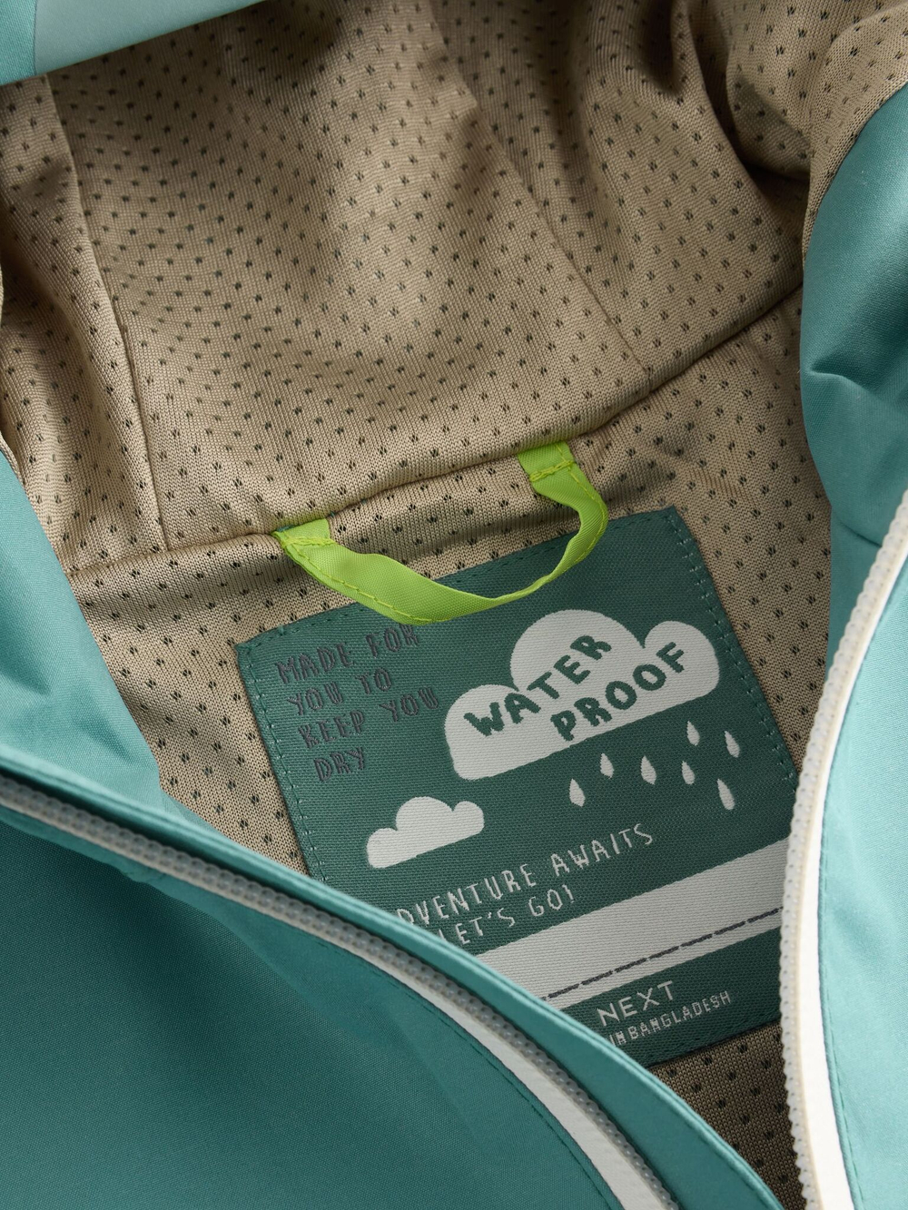 Куртка непромокаемая с капюшоном для мальчика Next Q61-763, Мятный