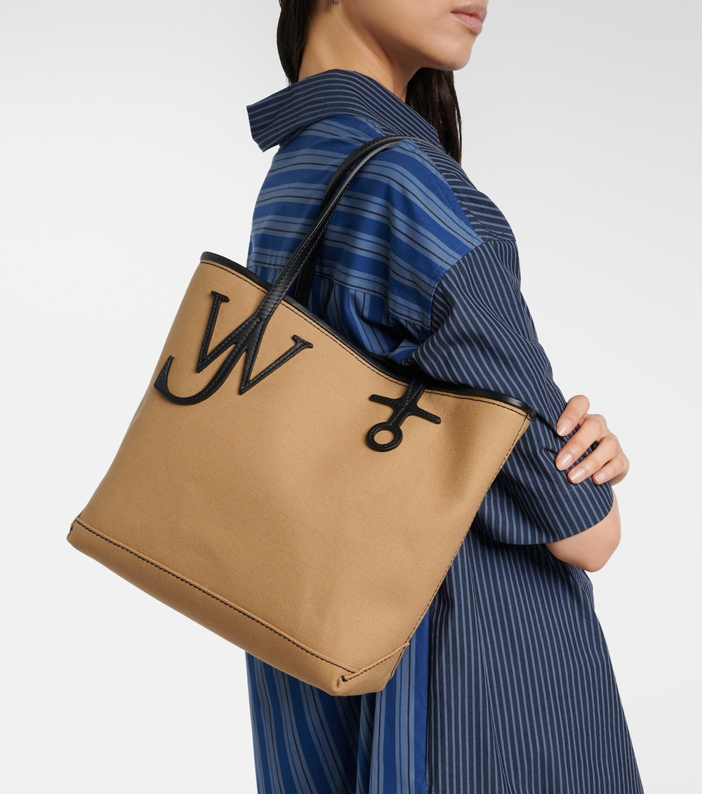 Сумка JW Anderson Leather-Trimmed Canvas Tote Bag