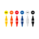 Набор маркеров Molotow ONE4ALL 227HS-CO Twin - 6шт Basic Set #1 (1,5/4мм)