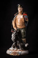 Статуэтка. Фарфор. Солдат. Папанин Иван Дмитриевич - Русский флотоводец. Россия