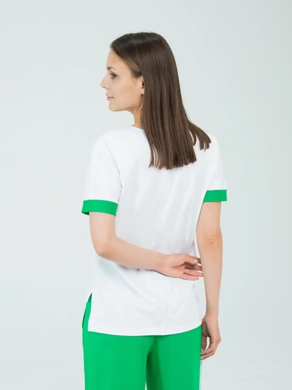 Костюм трикотажный оверсайз с широкими брюками