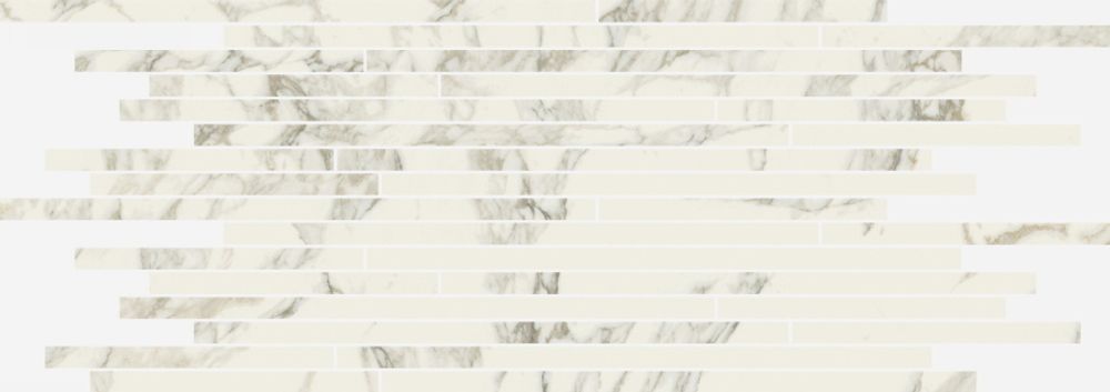 Мозаика Charme Deluxe Arabescato White Strip Lux Mosaico 26x75